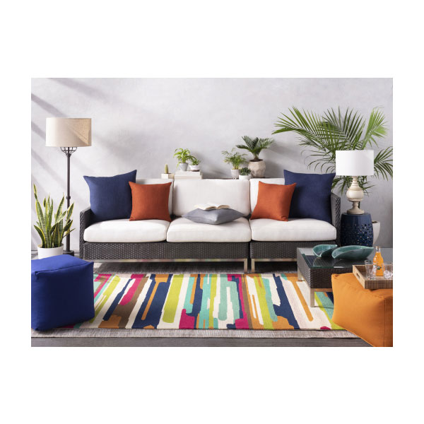 Essien Pouf- Dark Blue by Surya - Image 4